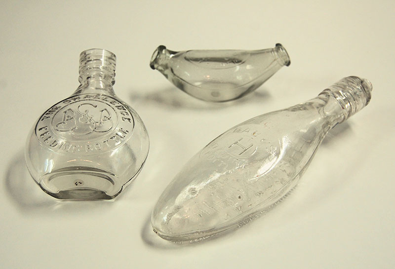 Antique baby's bottles